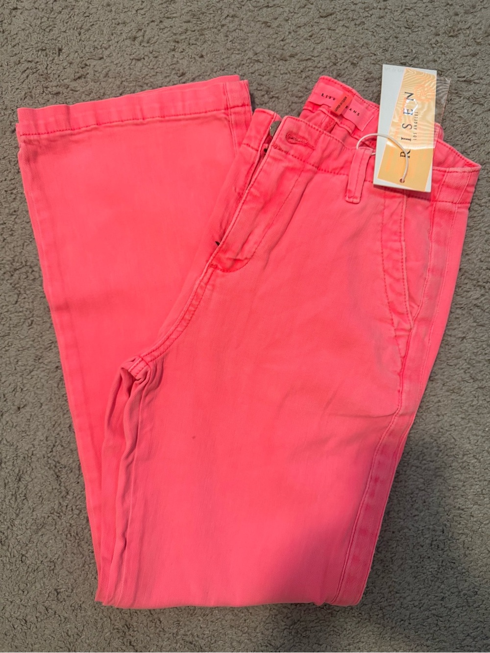 Rise. Women's Coral Pink Jeans